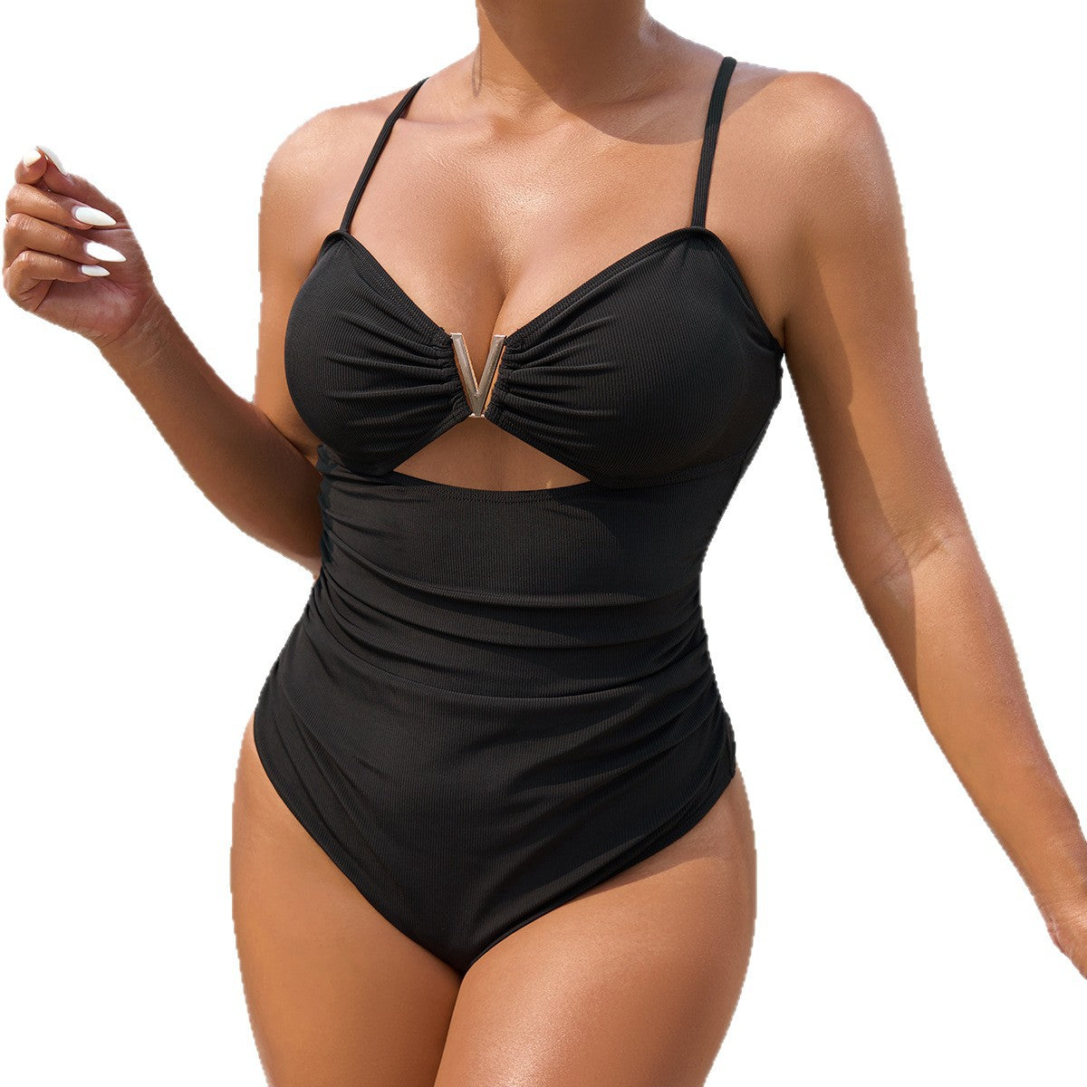 Solid Color Swimsuit